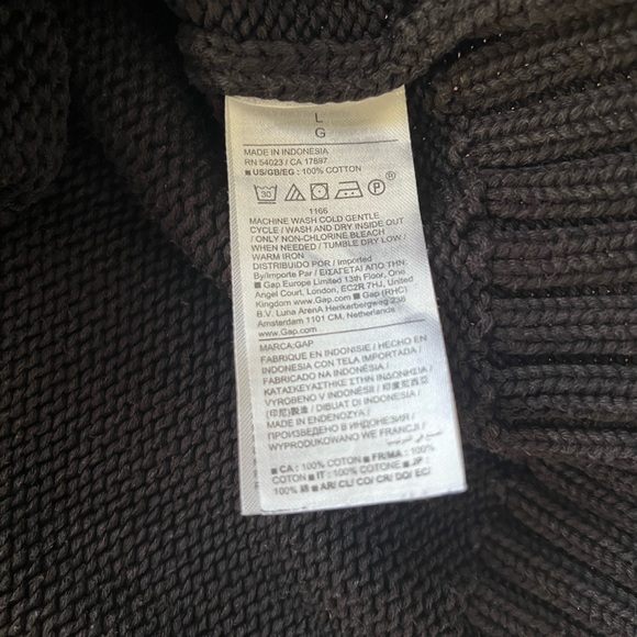 GAP Black Cotton Crewneck Sweater - Picture 3 of 5